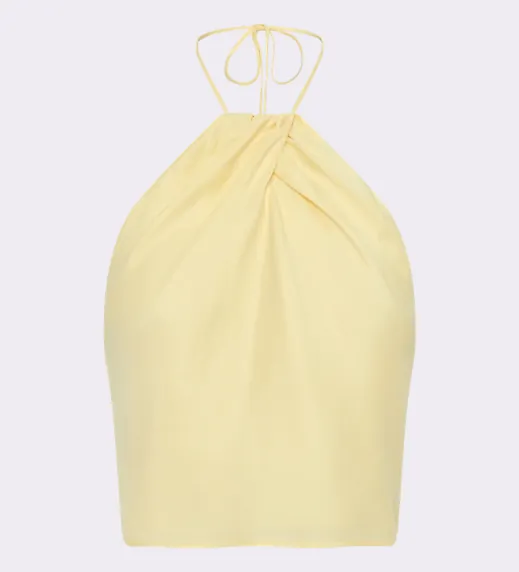 Juliana Cupro Halter Sleeveless Top